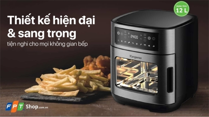Nồi chiên không dầu điện tử Kangaroo 12 lít KG12AF1A