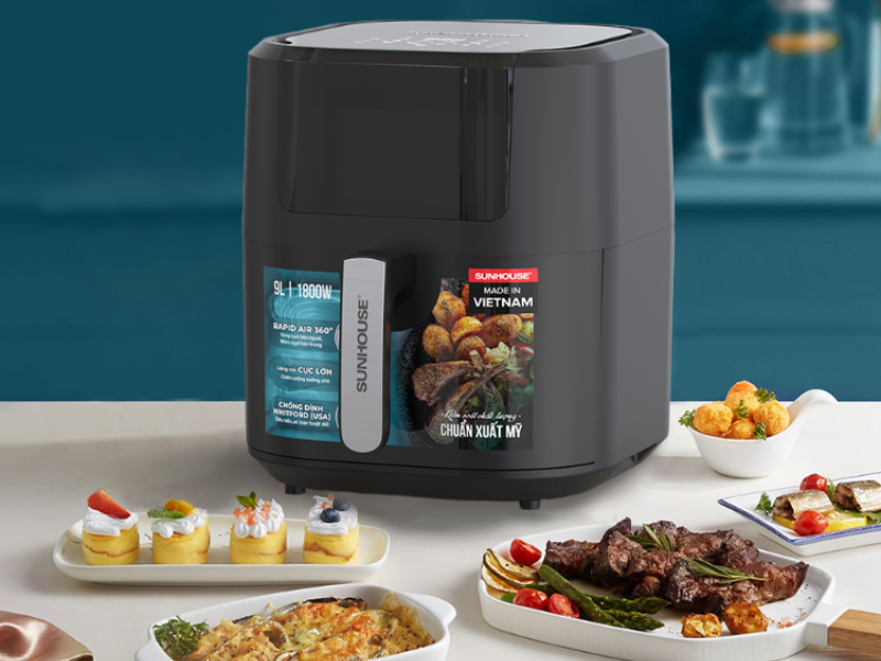 Nồi chiên không dầu điện tử Sunhouse 9 lít SHD4082 - hình 2
