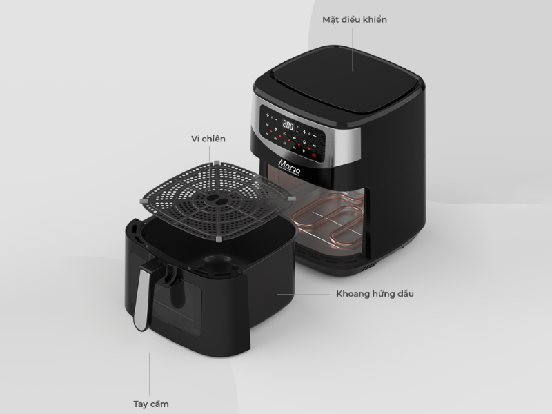 Nồi chiên không dầu điện tử Sunhouse Mama 10.5 lít SHD4093 - hình 8