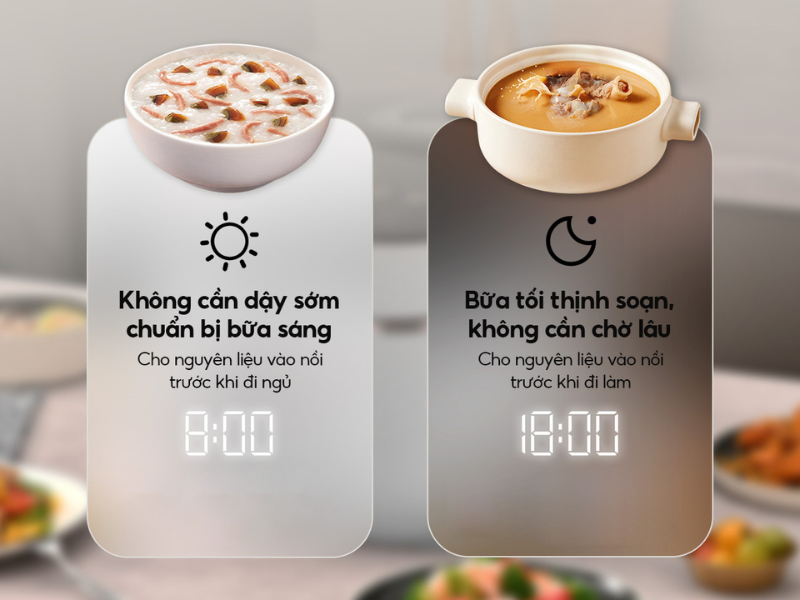 Nồi cơm điện cao tần Aqua AQS-RIH401R(W)-VN tiện lợi tối đa