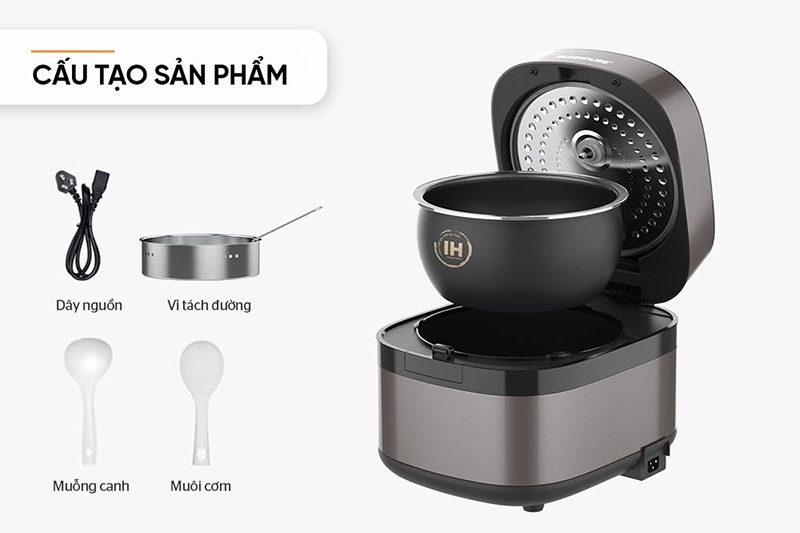 Nồi cơm điện cao tần Sunhouse 1.5 lít SHD8826 (hình 10)
