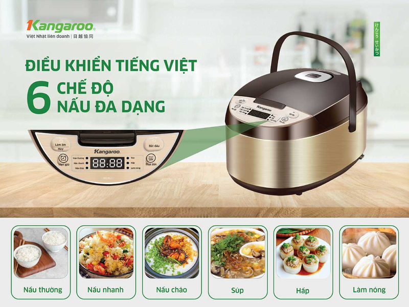 6 chế độ nấu sẵn đa năng