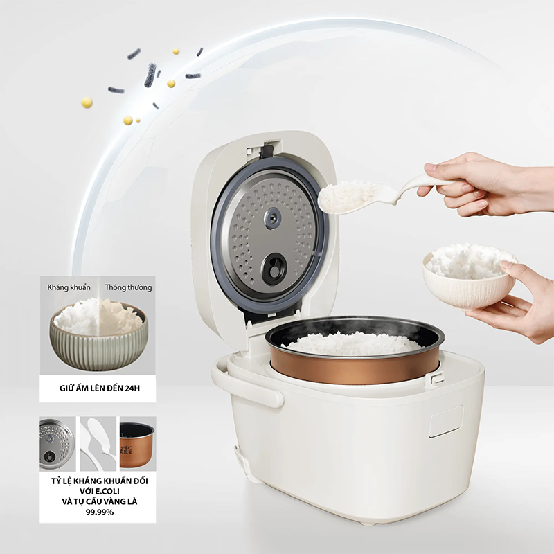 Nồi cơm điện tử Toshiba 1.8 lít RC-18DR5UVN(W) (hình 8)