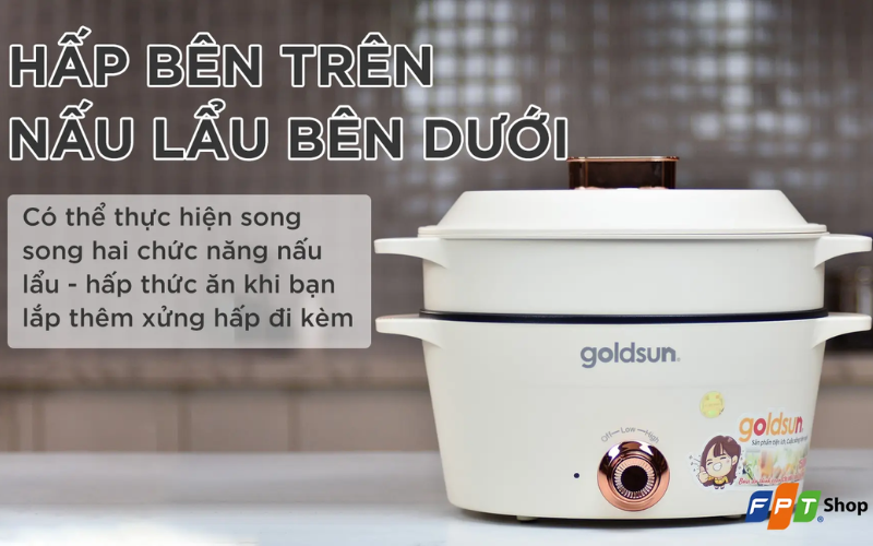 nồi lẩu điện có xửng hấp loại nào tốt (ảnh 2)