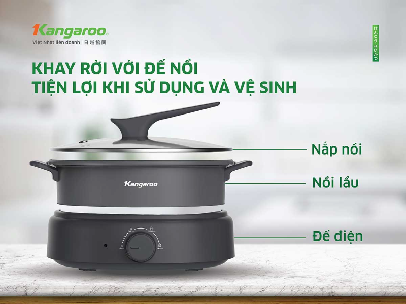 Nồi lẩu điện Kangaroo 5lít KGEH50N2 (hình 7)
