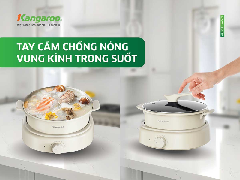 Nồi lẩu điện Kangaroo 5lít KGEH50N2B (hình 5)
