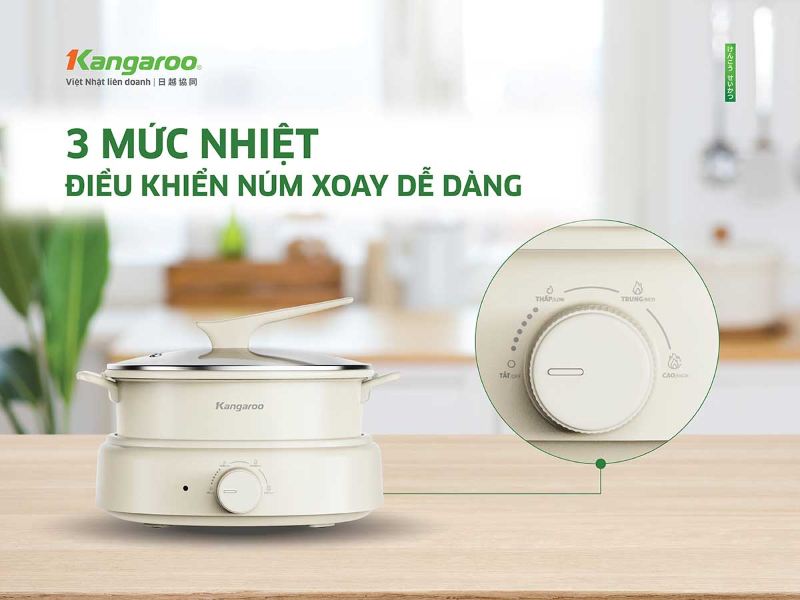 Nồi lẩu điện Kangaroo 5lít KGEH50N2B (hình 2)