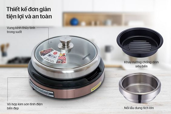 Nồi lẩu điện Sunhouse 4 lít SHD4526 1