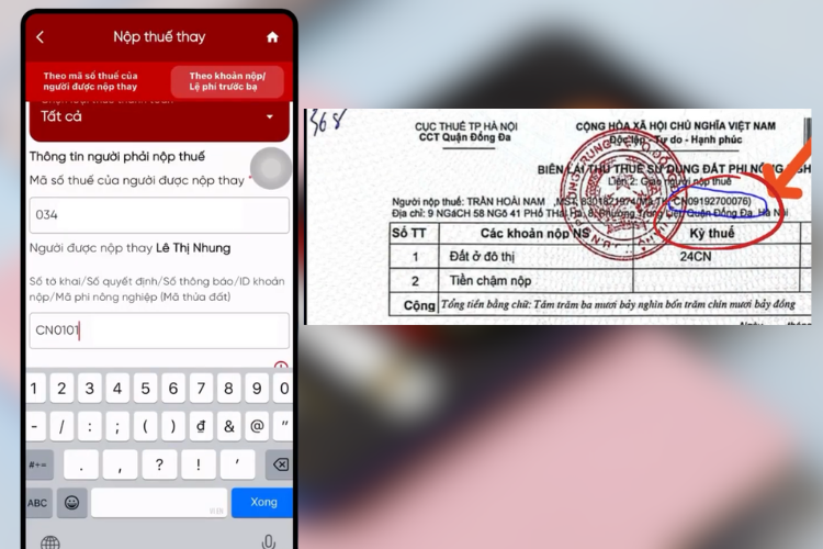 nộp thuế đất trên eTax Mobile 11