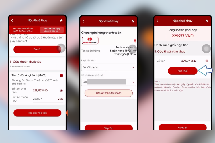nộp thuế đất trên eTax Mobile 12