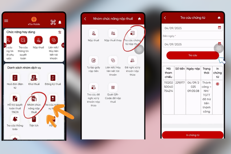 nộp thuế đất trên eTax Mobile 13