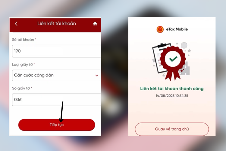 nộp thuế đất trên eTax Mobile 5