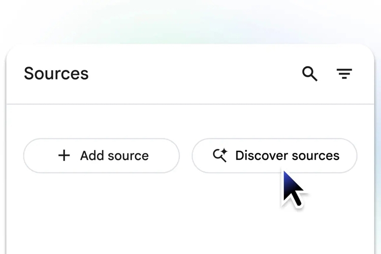 NotebookLM bổ sung tính năng tìm kiếm web và “Khám phá nguồn”