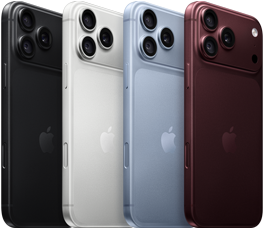 Các thiết bị iPhone 18 Pro xếp thành một hàng, vỏ ngoài mặt sau, tất cả bốn màu: Đỏ Burgundy, Băng Thanh, Bạc, Đen, hệ thống camera Pro Fusion ở góc trên cùng bên trái, 3 ống kính, micrô, đèn flash
