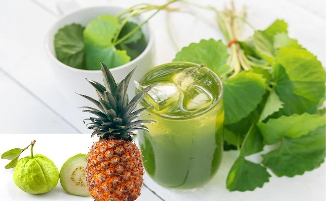 Nước ép rau má dứa ổi 1
