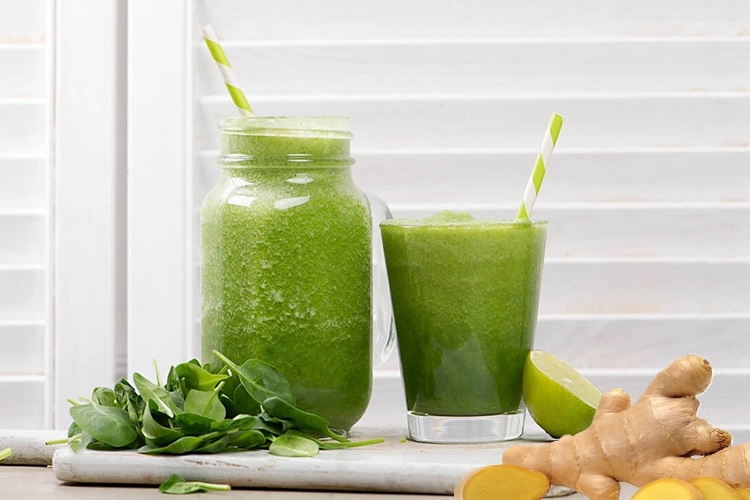 nước ép rau ngót chanh gừng 1