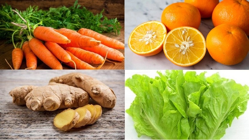 nước ép xà lách cam cà rốt 1