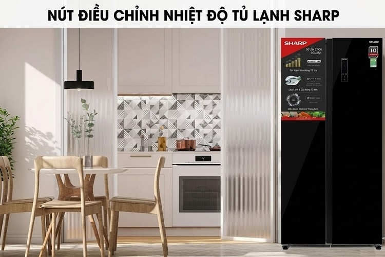 Nút điều chỉnh nhiệt độ tủ lạnh Sharp: Vị trí và cách sử dụng đúng chuẩn, tiết kiệm điện