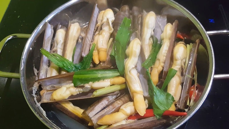 ốc móng tay hấp bia 4