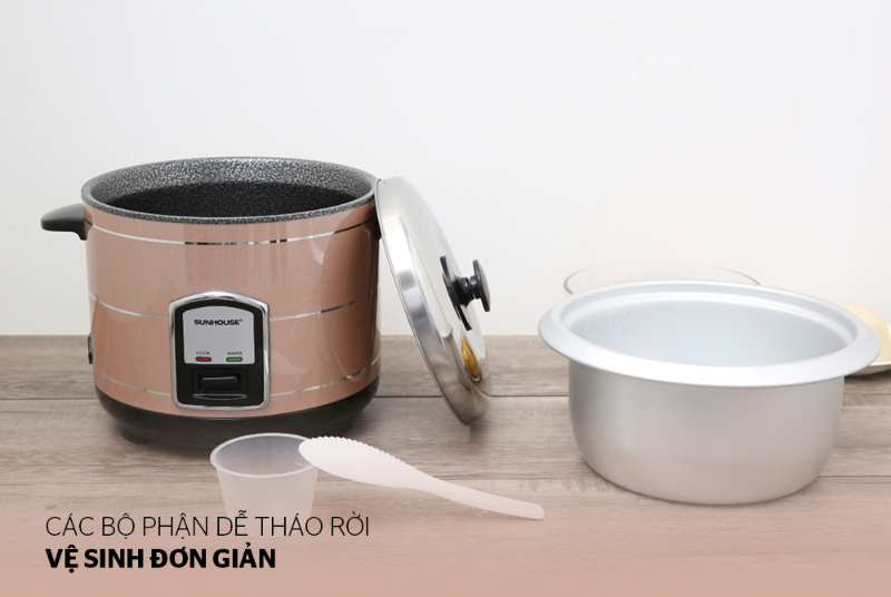 Nồi cơm điện nắp rời Sunhouse 1.2 lít SHD8105 (hình 1)
