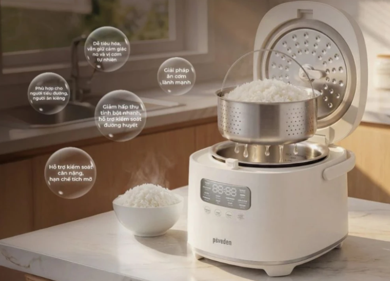 Nồi cơm điện tử tách đường Paveden 1.2 lít PR-3D12LSBE - hình 7