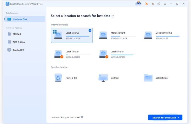 EaseUS Data Recovery Wizard là phần mềm cứu dữ liệu iPhone, iPad đến từ thương hiệu EaseUS