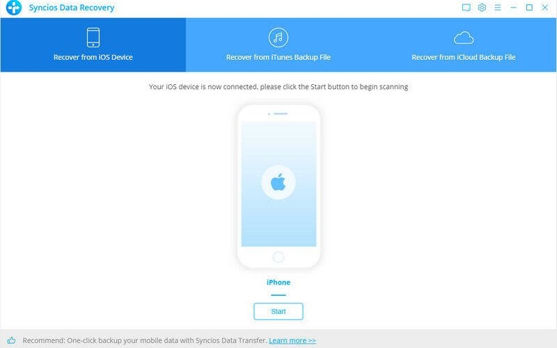 Syncios iOS Data Recovery