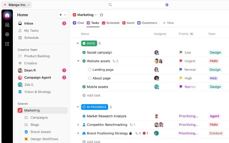 Phần mềm quản lý công việc hàng ngày tốt nhất 2026 - ClickUp