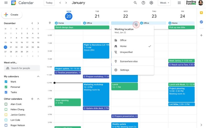 Phần mềm quản lý công việc hàng ngày tốt nhất 2026 - Google Calendar