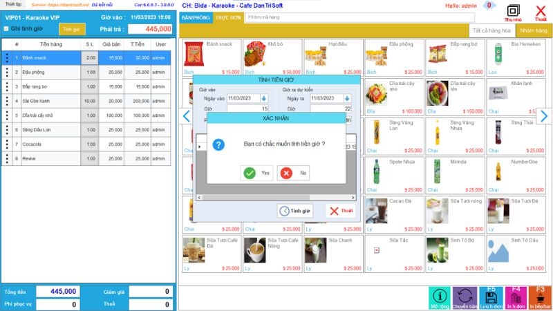 Phần mềm tính tiền bida - DanTriSoft