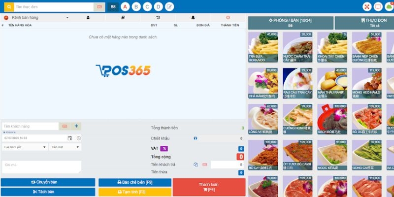 Phần mềm tính tiền bida - Pos365