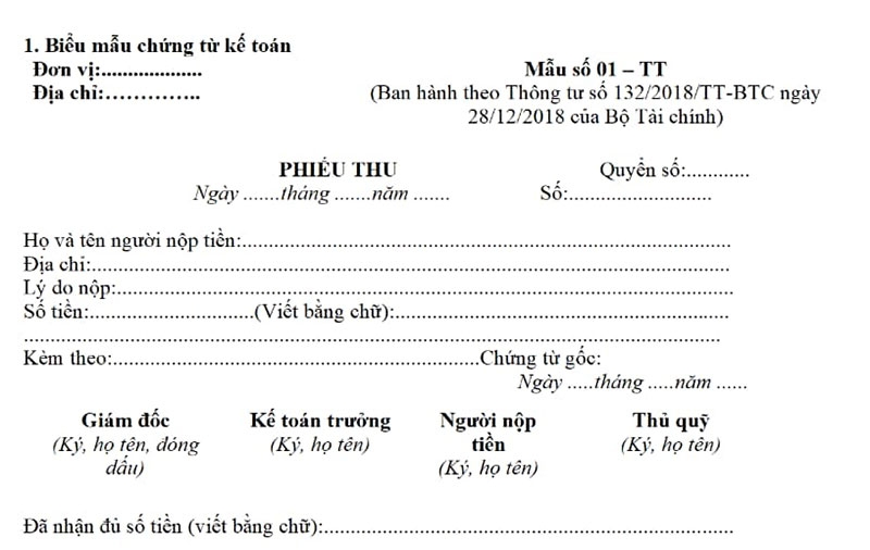 Phiếu thu là gì hình 2