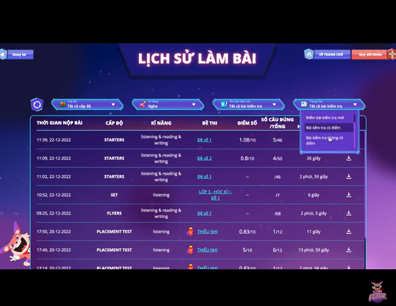 xem lich su lam bai tren flyer