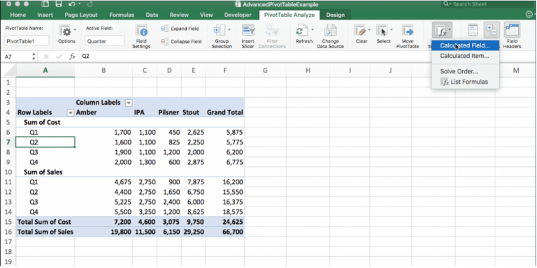 chon calculated field