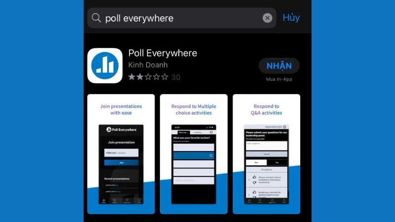 Cách tải Poll Everywhere trên iPhone, iPad