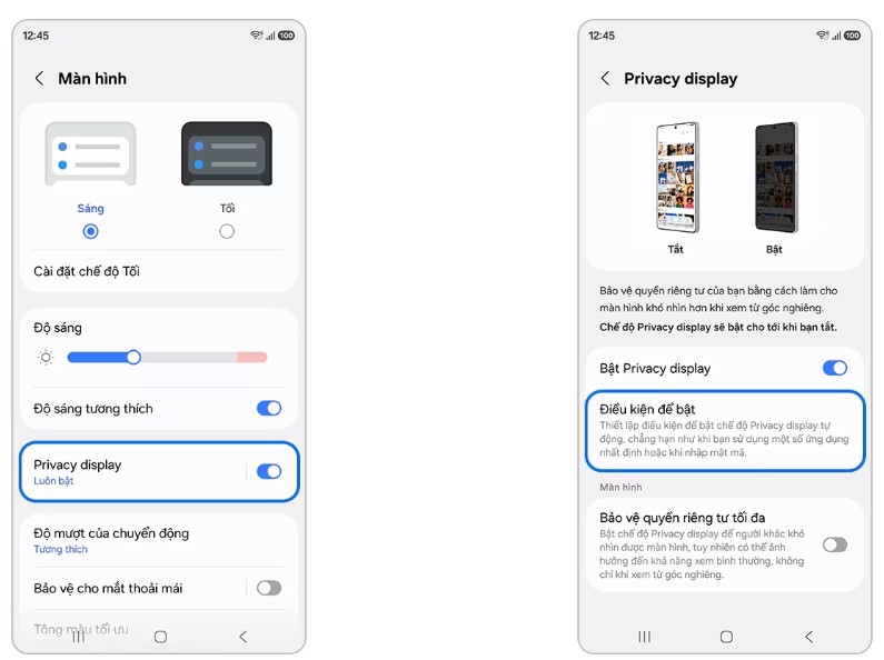 Privacy display Samsung là gì 6
