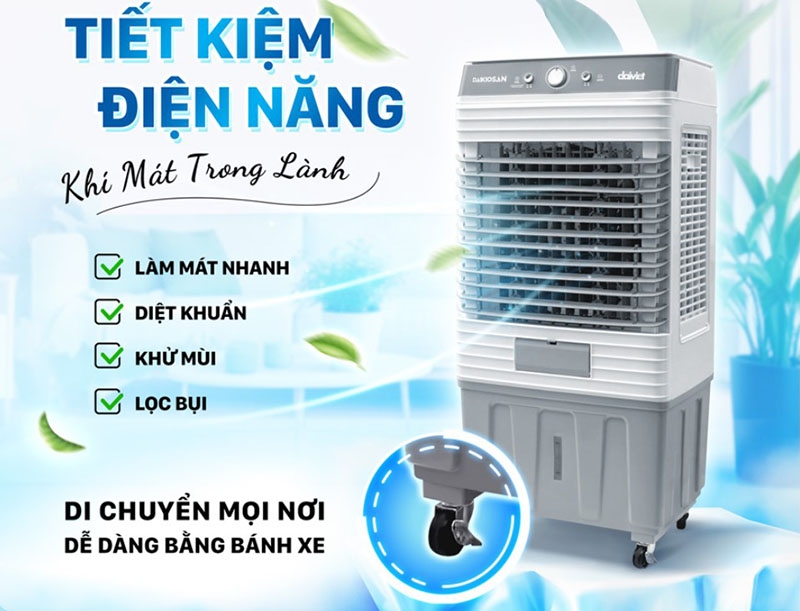 Quạt điều hòa Daikiosan DM101 mang thiết kế hiện đại