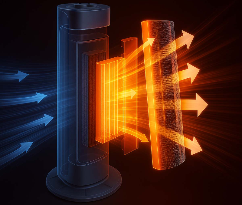 Quạt sưởi gốm Ceramic Fujihome FH3100M 2000W (hình 4)