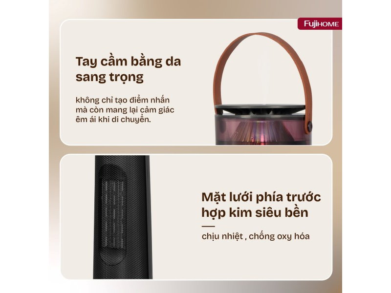 Quạt sưởi gốm Ceramic Fujihome FH3303 2000W (hình 3)