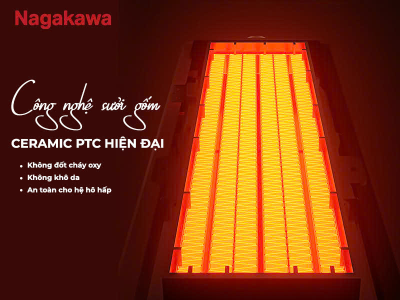 Quạt sưởi gốm Nagakawa NEH8356 2000W - hình 2