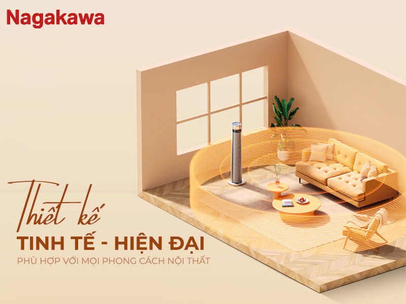 Quạt sưởi gốm Nagakawa NEH8389 2000W - hình 9