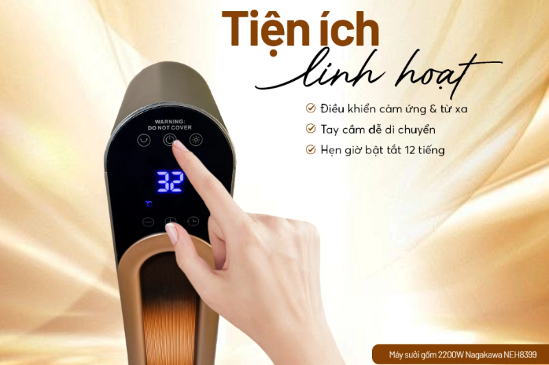 Quạt sưởi gốm Nagakawa NEH8399 2000W - hình 8