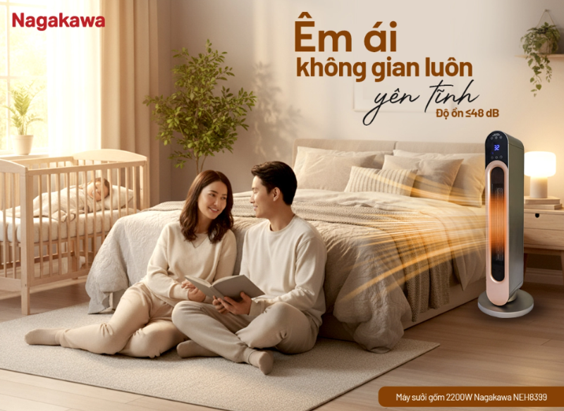 Quạt sưởi gốm Nagakawa NEH8399 2000W - hình 5