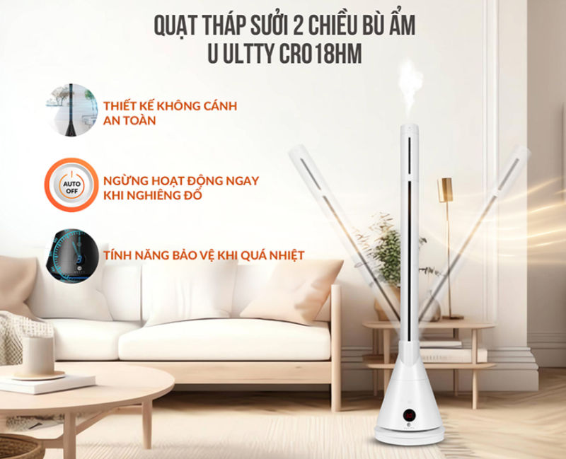 Quạt sưởi gốm U-ULTTY SKJ-CR018HM 1800W - hình 6