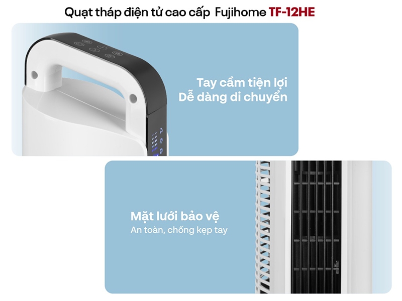 Quạt tháp điện tử Fujihome TF-12HE(hình 3)