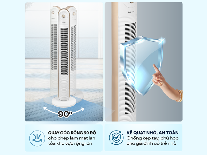 Quạt tháp điện tử Fujihome TF-13EM (hình 2)