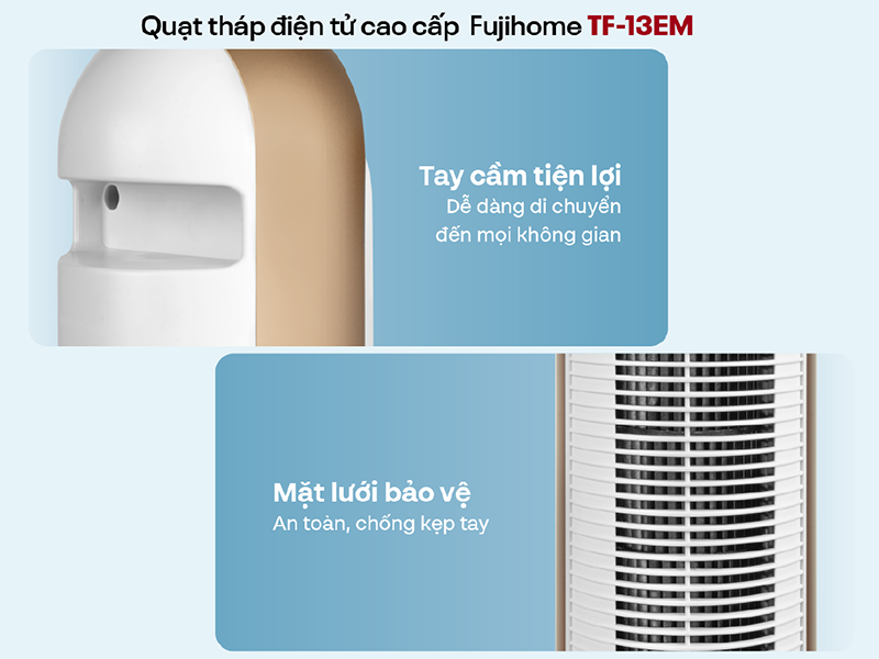Quạt tháp điện tử Fujihome TF-13EM (hình 3)