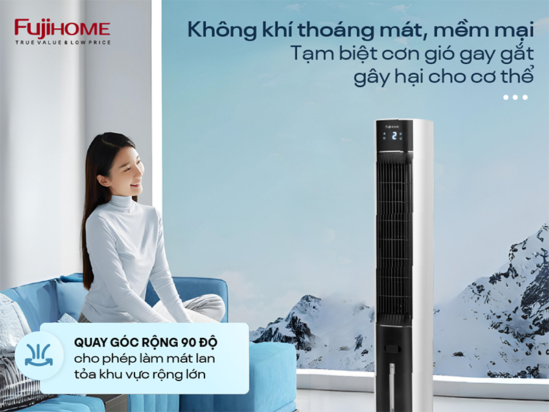 Quạt tháp hơi nước tích hợp lọc không khí Fujihome AC-18LE (hình 6)