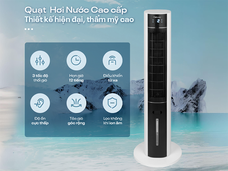Quạt tháp hơi nước tích hợp lọc không khí Fujihome AC-18LE (hình 1)