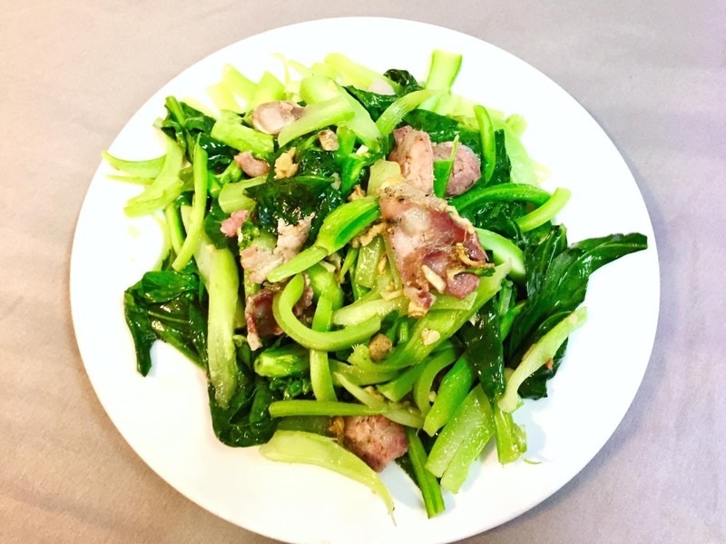 rau cải làn xào tỏi 3